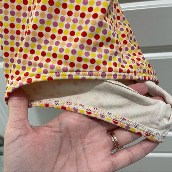 Lands' End Kids Yellow Red Orange Purple One Piece Swim Suit Bathing Suit - Picture 5 of 6